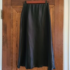 Nicole Miller Black Satin Slip Skirt